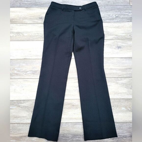 Anne Klein black dress pants texture straight leg size 4 - Picture 1 of 13